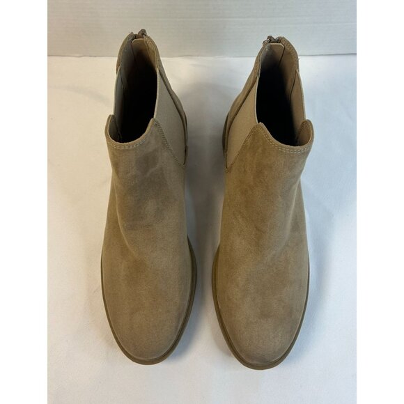 Kensie Sandor Chelsea Boot Women Size 9M Tan Suede Short Ankle Fashion Shoes - Picture 3 of 14